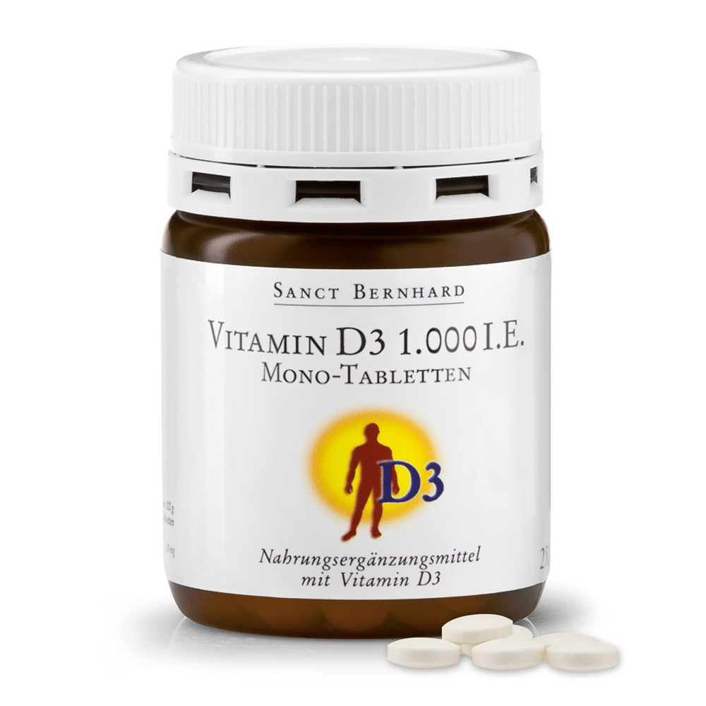 Sanct Bernhard Vitamin D 1000 I.E 9,52 EUR/100 g 250 Tabletten 
