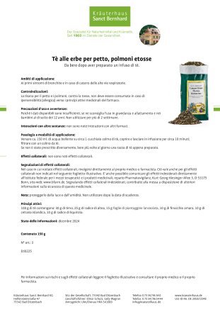 Tè alle erbe - petto, polmoni e tosse 150 g