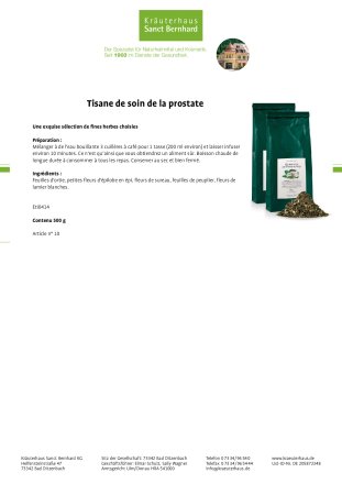 Tisane de soin de la prostate 500 g