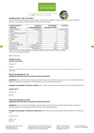 Complexe immunitaire en flacons 600 ml