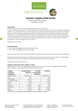 Immuno-complex - small glass bottles 1800 ml