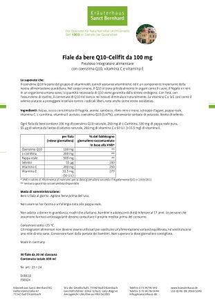 Fiale da bere Q10-Cellfit da 100 mg 1800 ml