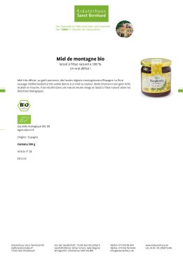 Miel de montagne bio 500 g