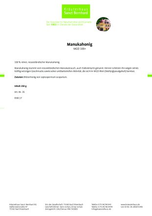 Manuka-Honig MGO 100+ 250 g