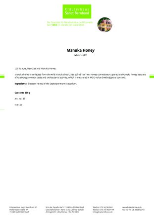 Manuka Honey MGO 100+ 250 g