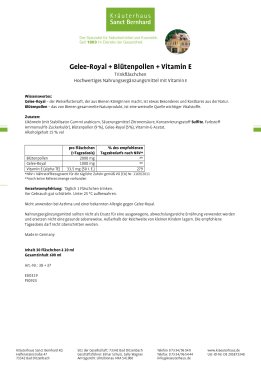 Gelee-Royal + Bl&uuml;tenpollen + Vitamin-E-Trinkfl&auml;schchen 3er-Pack 1800 ml