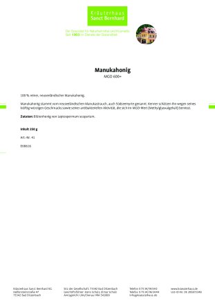 Manuka-Honig MGO 600+