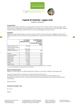 Capsule di vitamine con pappa reale 120 capsule