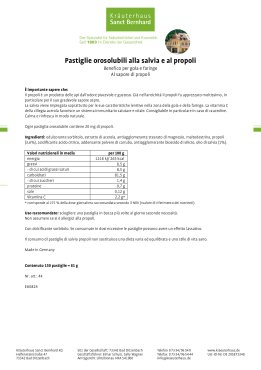 Pastiglie orosolubili alla salvia e al propoli 150 compresse