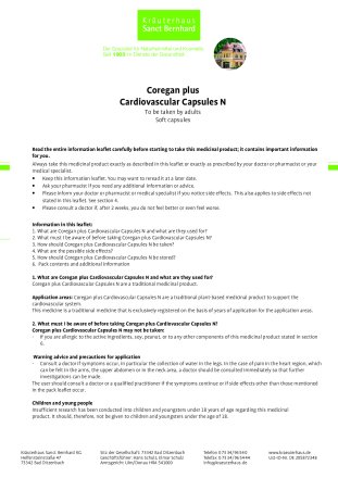 Coregan plus Cardiovascular Capsules N 90 capsules