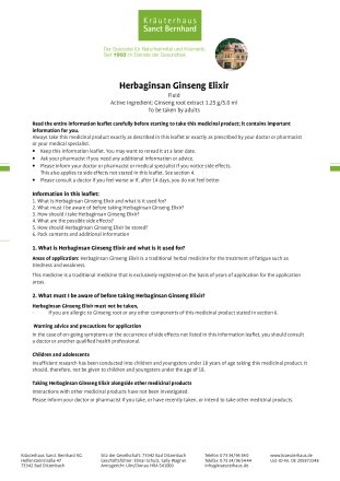 Herbaginsan Ginseng Elixir 250 ml