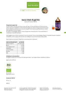 Succo vitale di Goji bio
