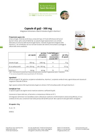 Capsule di goji 90 capsule