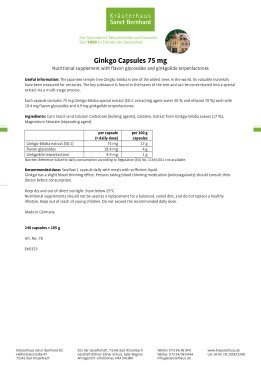 Ginkgo Capsules 75 mg 240 capsules