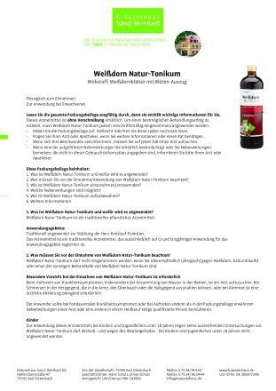 Weißdorn Natur-Tonikum