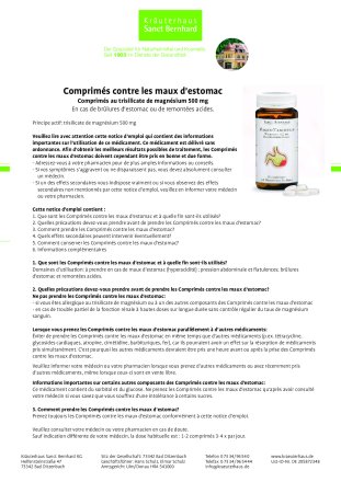 Comprim&eacute;s contre les maux d'estomac 100 comprimés