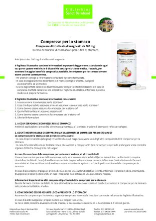 Compresse per lo stomaco 100 compresse