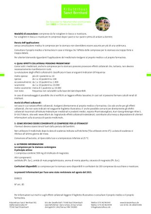 Compresse per lo stomaco 100 compresse