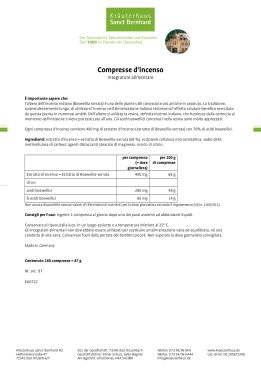 Compresse d'incenso 180 compresse