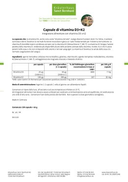 Capsule di vitamina D3+K2 180 capsule