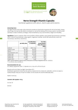 Nerve Strength Vitamin Capsules 180 capsules