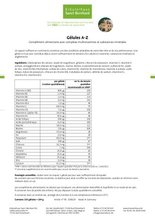 Gélules A-Z 150 gélules