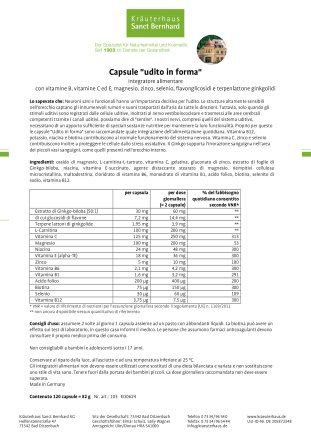 Capsule "udito in forma" 120 capsule