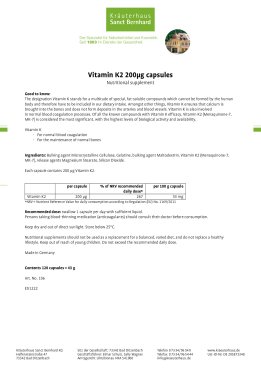 Vitamin K2 200µg capsules 120 capsules