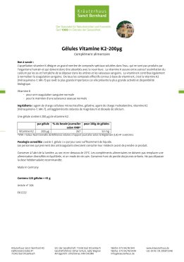 Gélules Vitamine K2-200µg 120 gélules