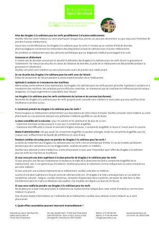 Dragées à  la valériane pour les nerfs