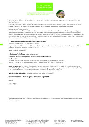 Dragées à  la valériane pour les nerfs