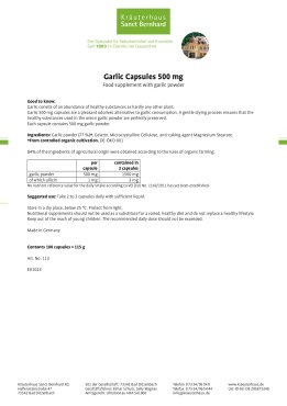 Garlic Capsules 500mg 180 capsules