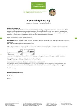 Capsule all'aglio 500 mg 180 capsule