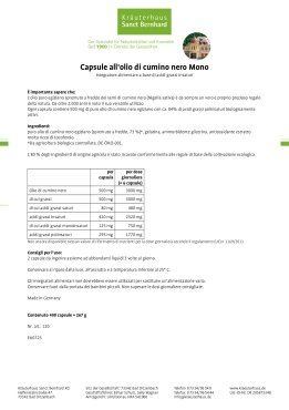 Capsule all'olio di cumino nero Mono 400 capsule