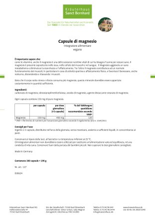 Capsule di magnesio 300 capsule