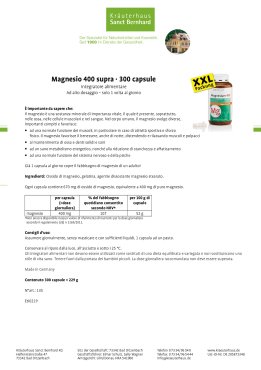 Capsule di magnesio "400 supra" - 300 capsule 300 capsule