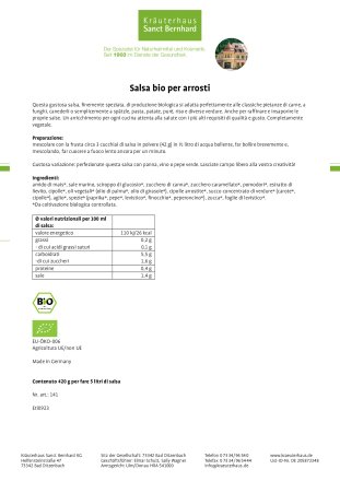 Salsa bio per arrosti 420 g