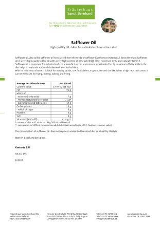 Safflower Oil