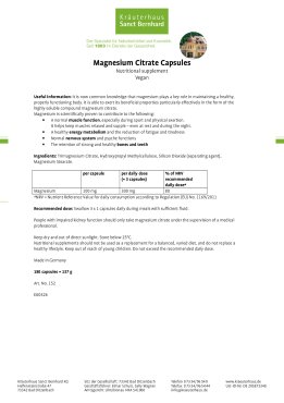 Magnesium Citrate Capsules
