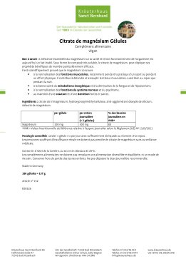 Citrate de magn&eacute;sium G&eacute;lules
