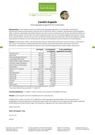 Carotin-Kapseln 100 Kapseln