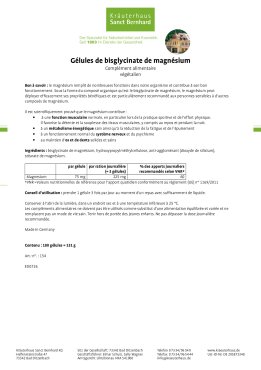 G&eacute;lules de bisglycinate de magn&eacute;sium