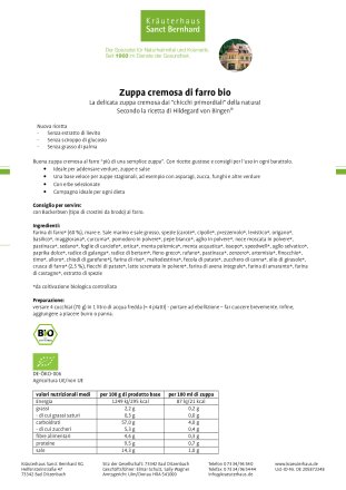 Zuppa cremosa di farro bio 450 g