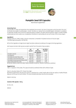 Pumpkin Seed Oil Capsules 400 capsules