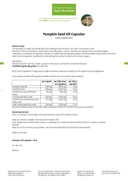 Pumpkin Seed Oil Capsules 150 capsules