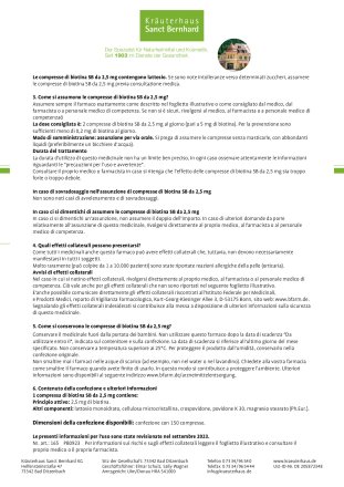 Compresse di biotina SB da 2,5 mg 140 compresse