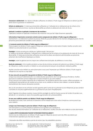 Gélules aux millepertuis et à  l’huile rouge 120 gélules