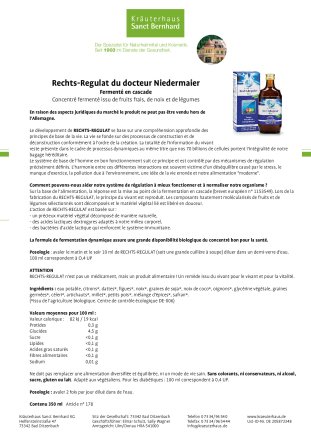 Rechts-Regulat du docteur Niedermaier 350 ml