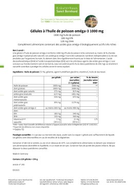 Gélules à  l'huile de poisson oméga-3 1000 mg 220 gélules