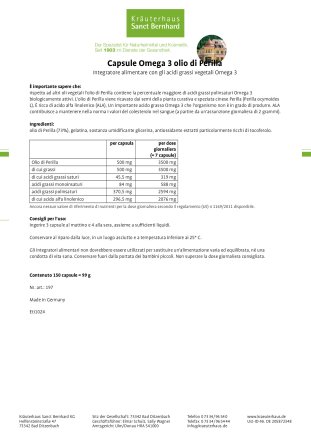 Capsule Omega 3 olio di Perilla 150 capsule